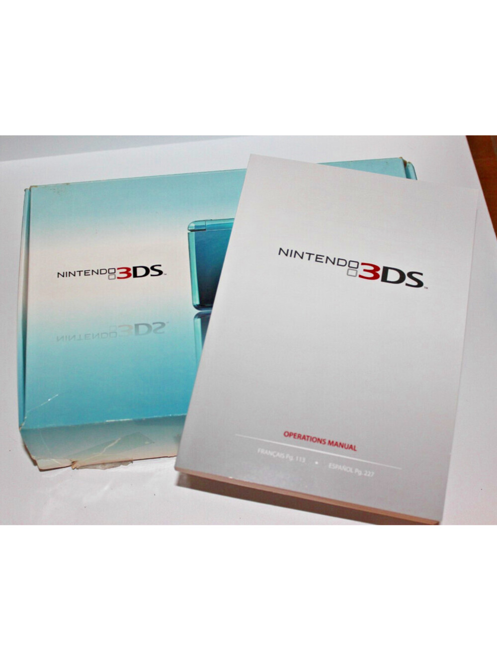 Nintendo 3DS Blue Empty Box with Operations Manual - Game NOT Included